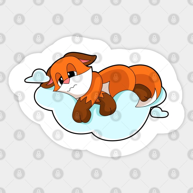 Fox Clouds Sticker by Markus Schnabel